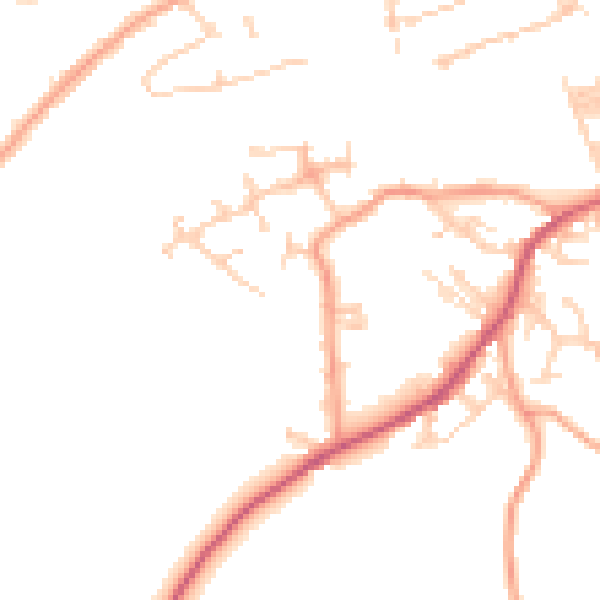 Daytime road noise heatmap for ME15 6EF