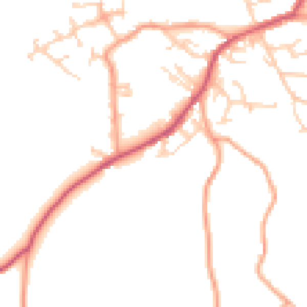 Daytime road noise heatmap for ME15 6EQ