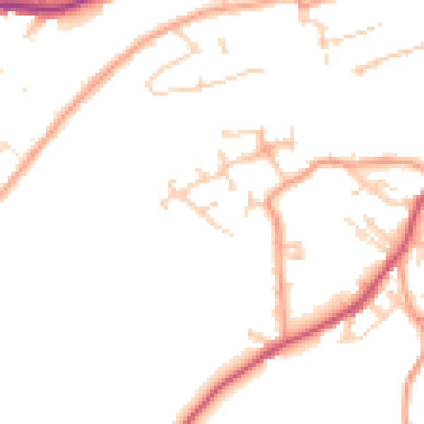 Daytime road noise heatmap for ME15 6FD