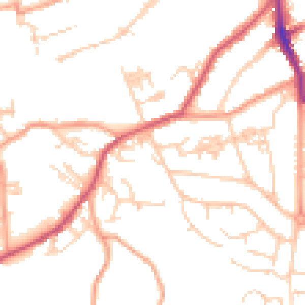 Daytime road noise heatmap for ME15 6FG
