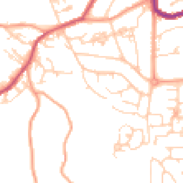 Daytime road noise heatmap for ME15 6FJ