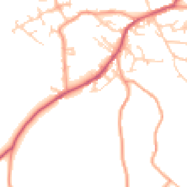 Daytime road noise heatmap for ME15 6FP