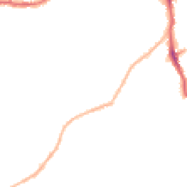 Night-time road noise heatmap for ME15 6HB