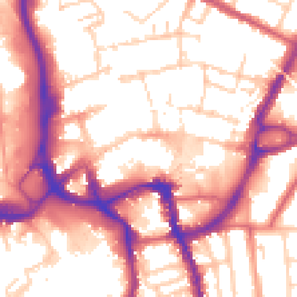 Daytime road noise heatmap for ME15 6HR