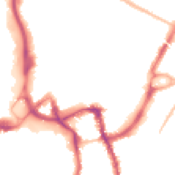 Night-time road noise heatmap for ME15 6HR