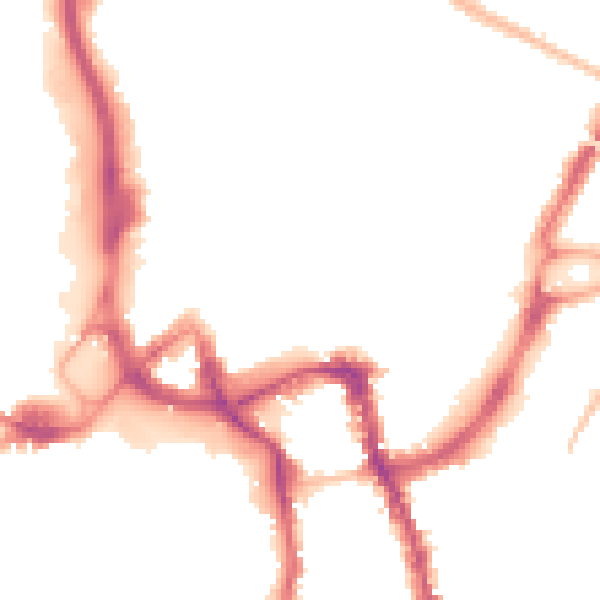Night-time road noise heatmap for ME15 6JG