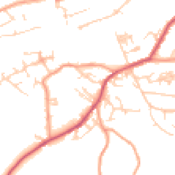 Daytime road noise heatmap for ME15 6JY