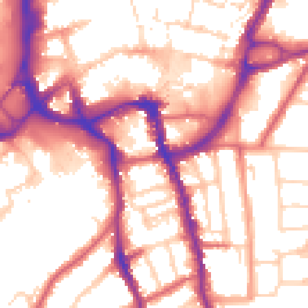 Daytime road noise heatmap for ME15 6LP