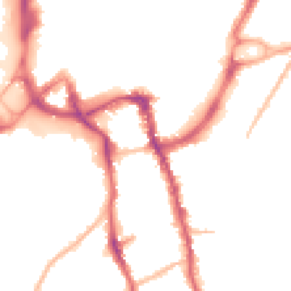 Night-time road noise heatmap for ME15 6LP