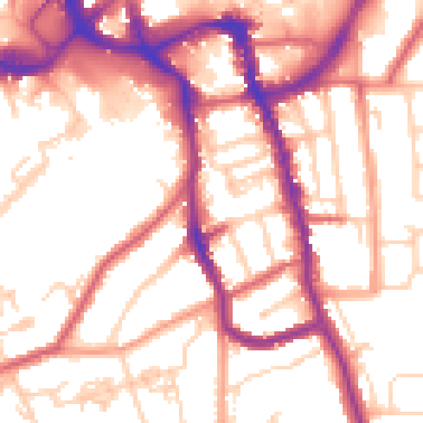 Daytime road noise heatmap for ME15 6PB