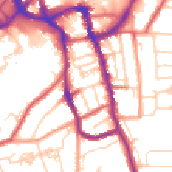 Daytime road noise heatmap for ME15 6PY