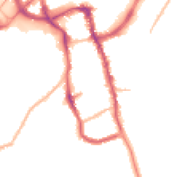 Night-time road noise heatmap for ME15 6PY