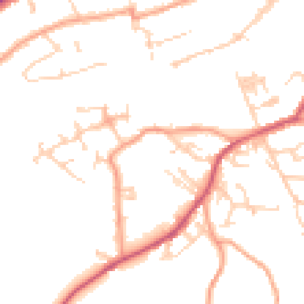 Daytime road noise heatmap for ME15 6QU