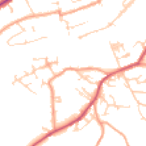 Daytime road noise heatmap for ME15 6QW