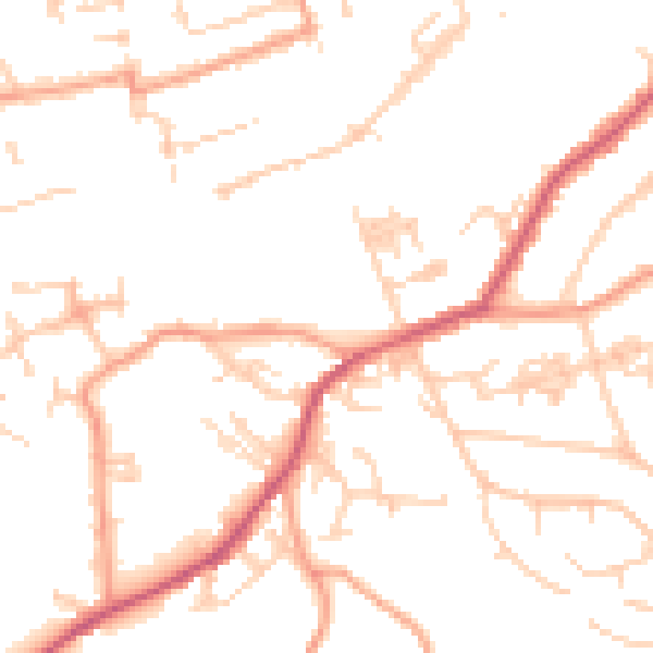 Daytime road noise heatmap for ME15 6QX