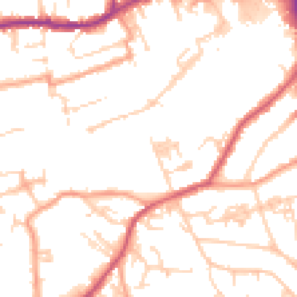 Daytime road noise heatmap for ME15 6QZ