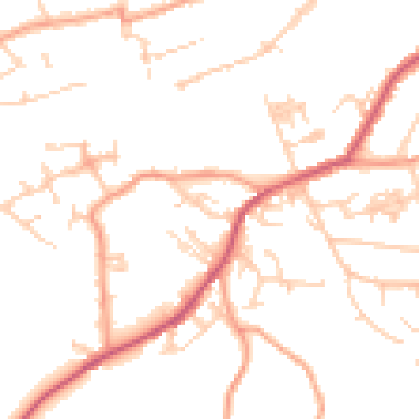 Daytime road noise heatmap for ME15 6RB