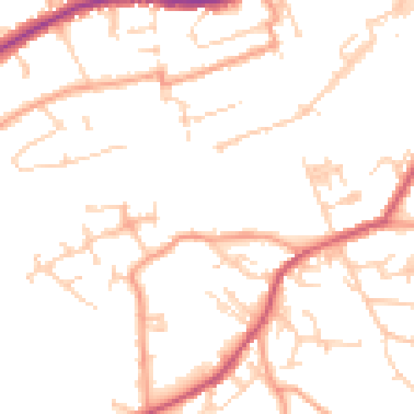 Daytime road noise heatmap for ME15 6RU