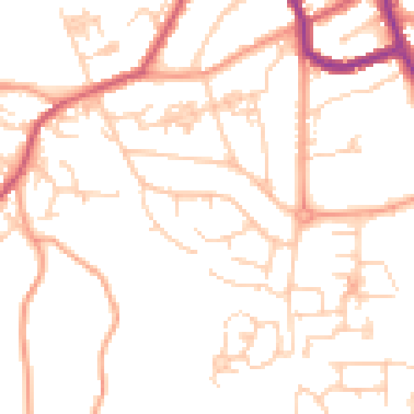 Daytime road noise heatmap for ME15 6SQ