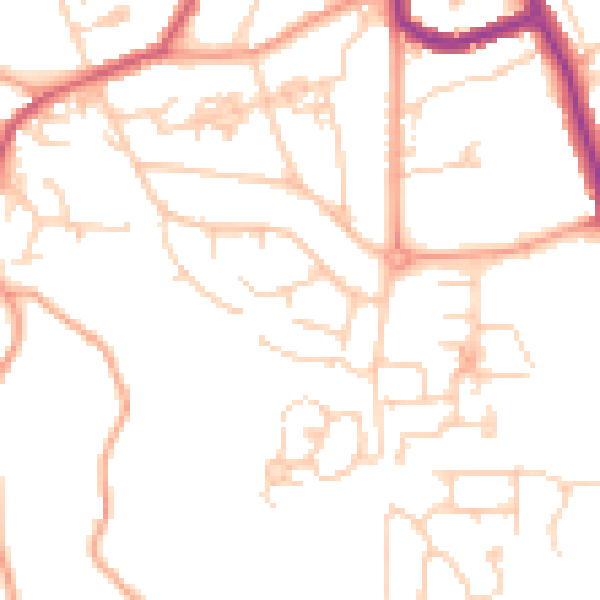 Daytime road noise heatmap for ME15 6SZ