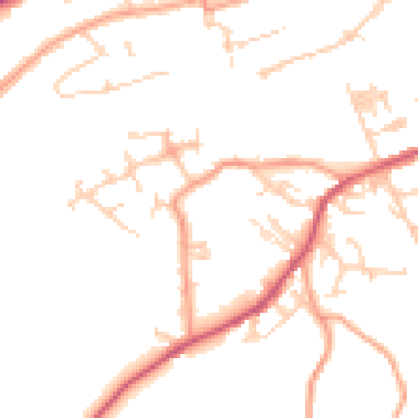 Daytime road noise heatmap for ME15 6TB