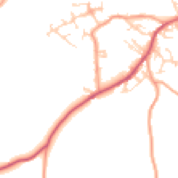 Daytime road noise heatmap for ME15 6XN