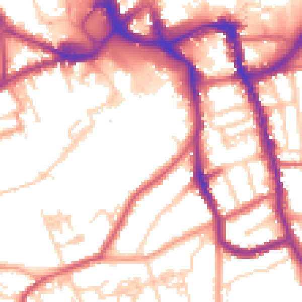 Daytime road noise heatmap for ME15 6YJ