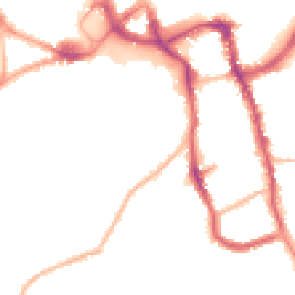 Night-time road noise heatmap for ME15 6YJ