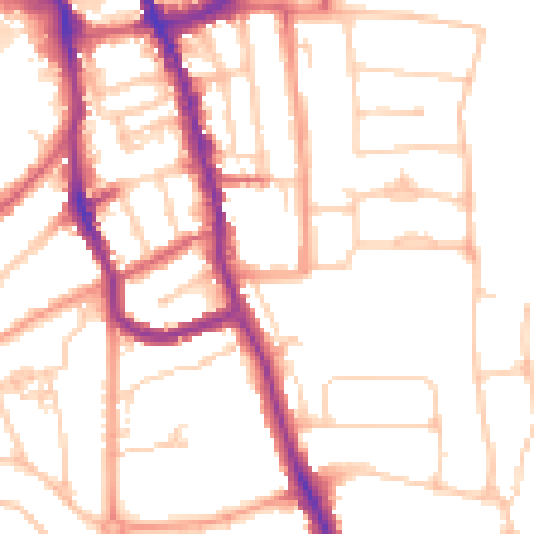 Daytime road noise heatmap for ME15 7BU