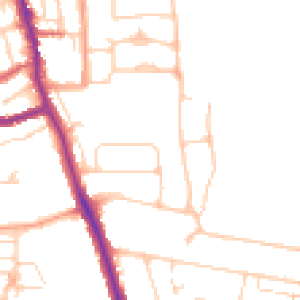 Daytime road noise heatmap for ME15 7DD