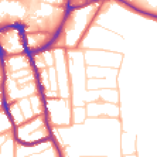 Daytime road noise heatmap for ME15 7HD