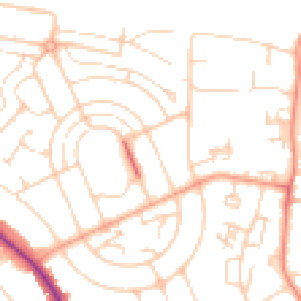 Daytime road noise heatmap for ME15 7HR