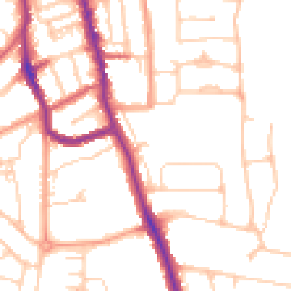 Daytime road noise heatmap for ME15 7PG