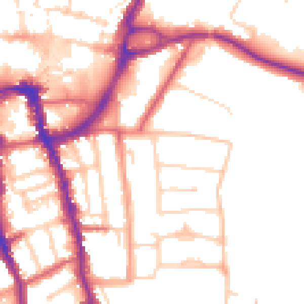 Daytime road noise heatmap for ME15 7SA