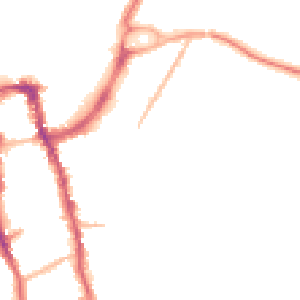 Night-time road noise heatmap for ME15 7SA