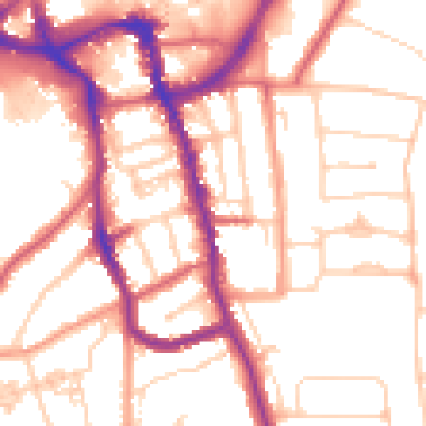 Daytime road noise heatmap for ME15 7UQ