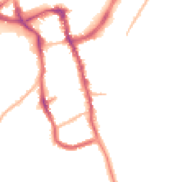 Night-time road noise heatmap for ME15 7UQ
