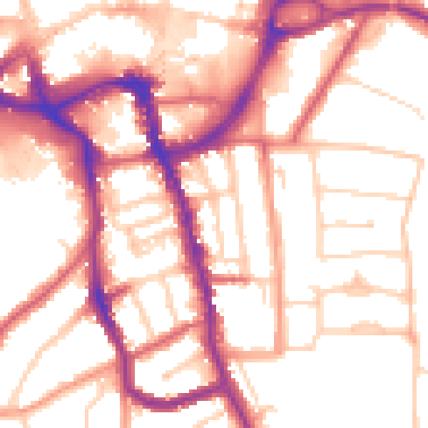 Daytime road noise heatmap for ME15 7UR