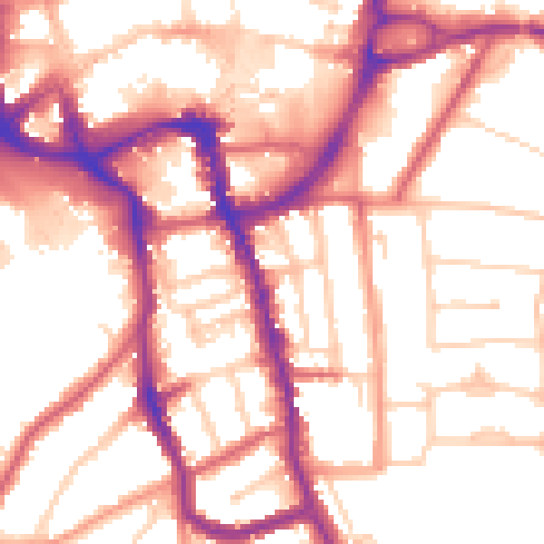 Daytime road noise heatmap for ME15 7UX