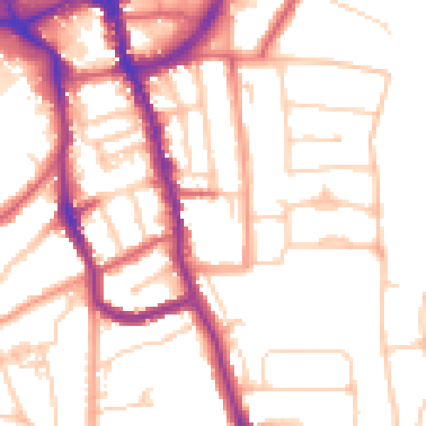 Daytime road noise heatmap for ME15 7UZ