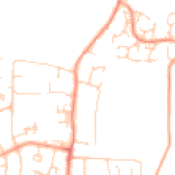 Daytime road noise heatmap for ME15 8EG