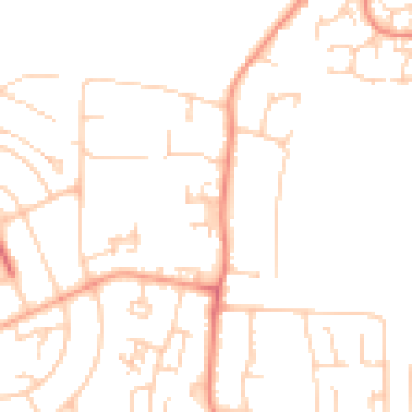 Daytime road noise heatmap for ME15 8EU