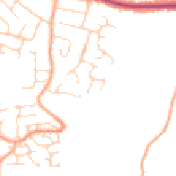 Daytime road noise heatmap for ME15 8EX