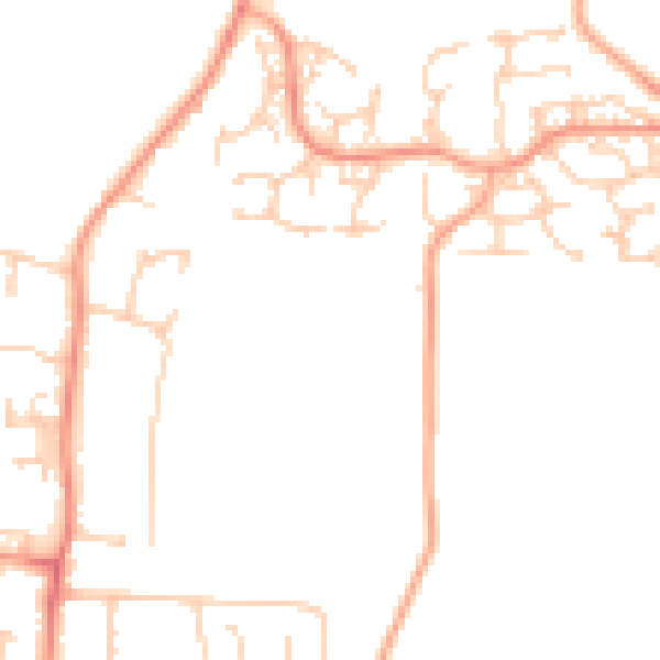Daytime road noise heatmap for ME15 8FB