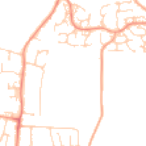 Daytime road noise heatmap for ME15 8FD