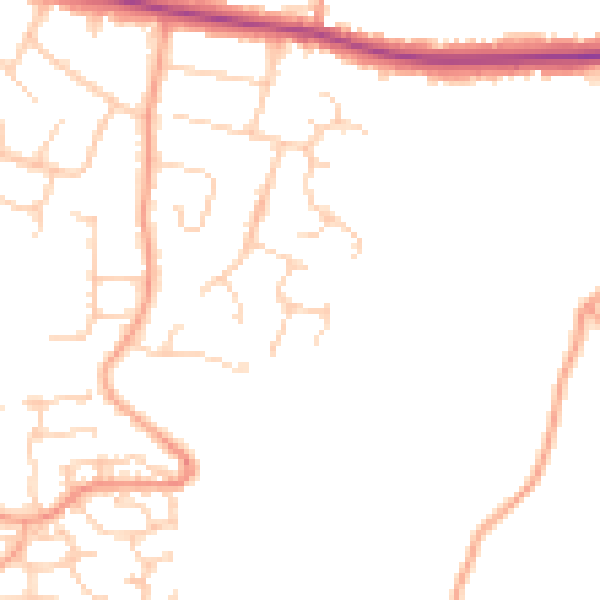 Daytime road noise heatmap for ME15 8HF