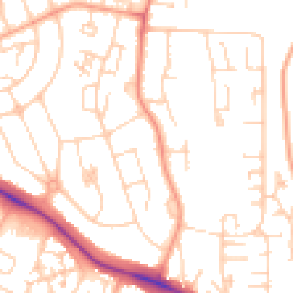 Daytime road noise heatmap for ME15 8HH