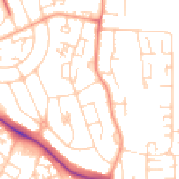 Daytime road noise heatmap for ME15 8HN