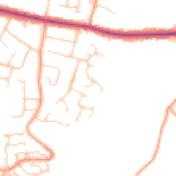Daytime road noise heatmap for ME15 8JJ