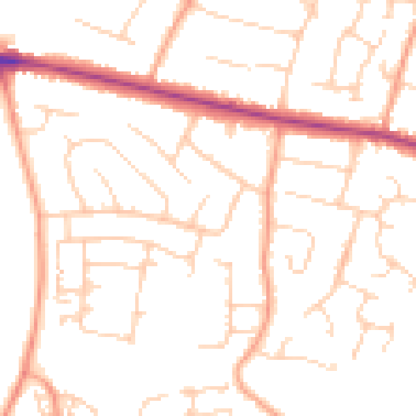 Daytime road noise heatmap for ME15 8LF